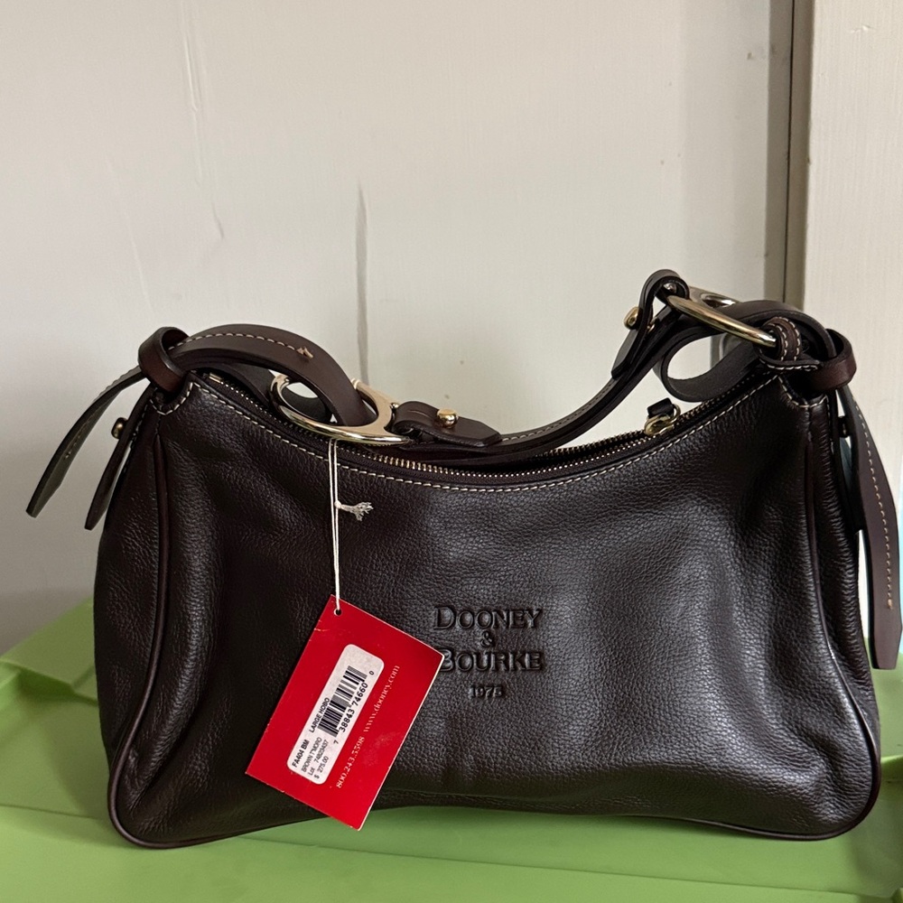 Dooney & Bourke Dark Brown Leather Large Hobo
